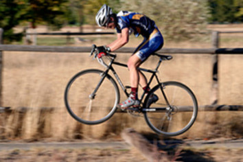 Bunny hopping a road bike