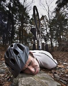 falling of a mountainbike