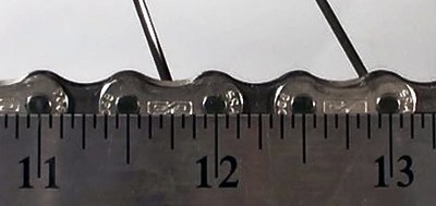 measure chain links to check wear