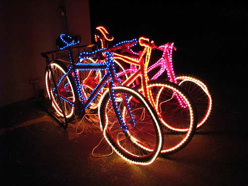 bicycle lights for night road riding