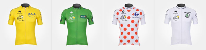Tour de France leader's jerseys