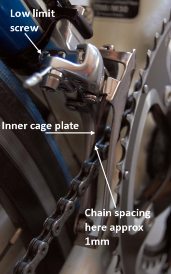 front derailleur set low limit