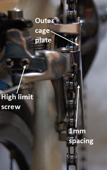 front derailleur set high limit