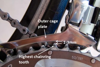 front derailleur spacing