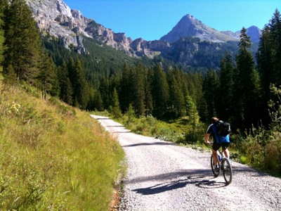 Riding on remote Austrian mountain road