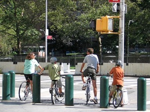 Family riding together