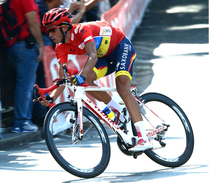 Alberto Contador at Stage 21 of La Vuelta Espana 2012