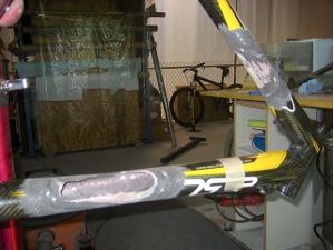 Carbon bike frame repair