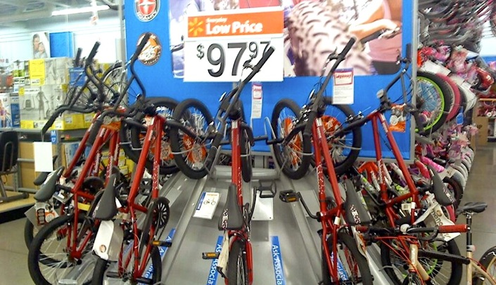 Supermarket bike display
