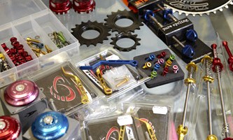 Anodized bike bling parts