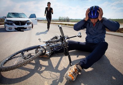 Bicycle accident with a car