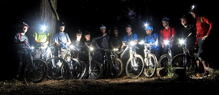 Mountain bike bicycle lighting