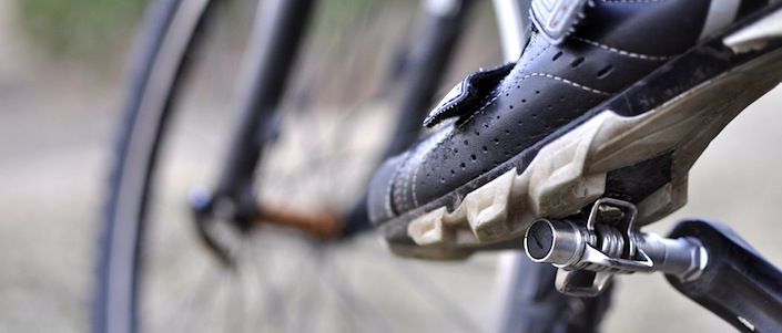 Clipless shoes and pedals