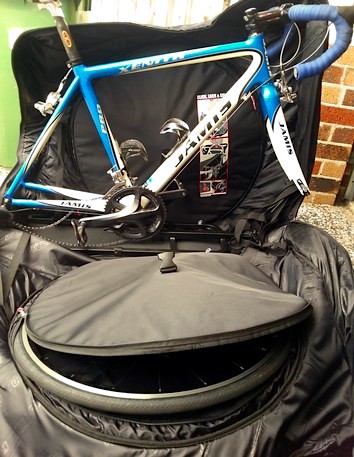 Scicon AeroComfort 2.0 TSA bike bag being packed