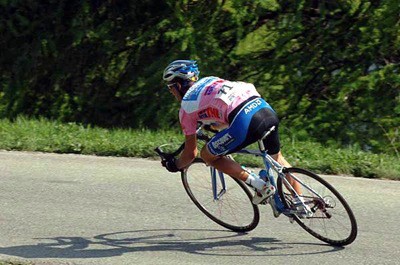 Salvodelli descending, Tour de France 2010