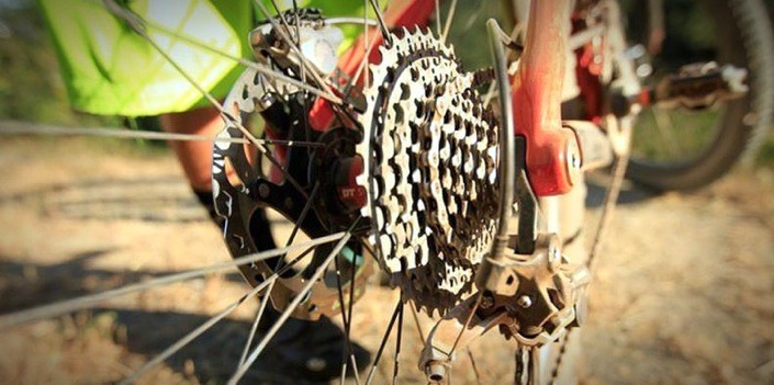 changing gear system on a bike