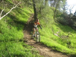 Riding Mountain Bike Down Hill