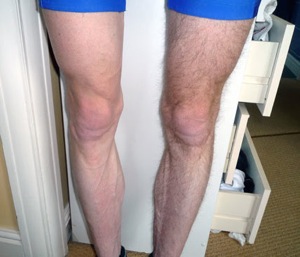 Shaved cycling legs