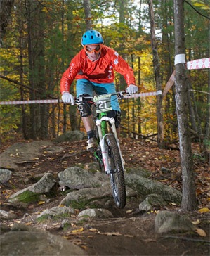 Jumping enduro mountain bike