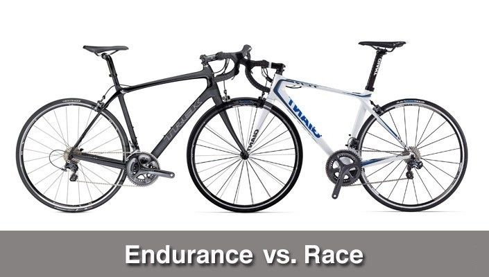 What is the between a road and endurance/gran fondo bike?