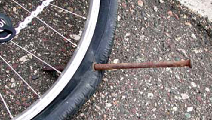 Nail in tire