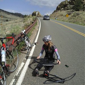 Near death changing a tire