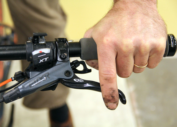 Get grip and reach of brakes set up