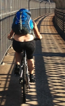 A downside to knicks / shorts is revealing bike bum