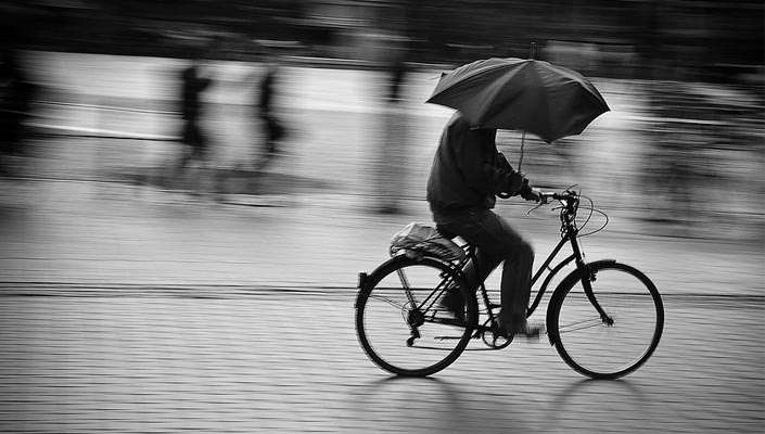 how to bike in the rain