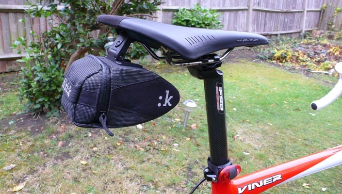 Fizik saddle bag on road bike