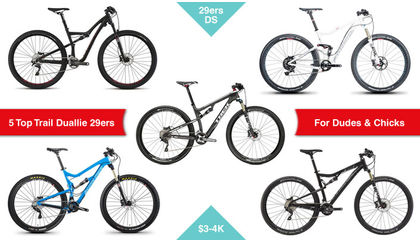 5 Top Trail dual suspension 29ers for the girls and the boys