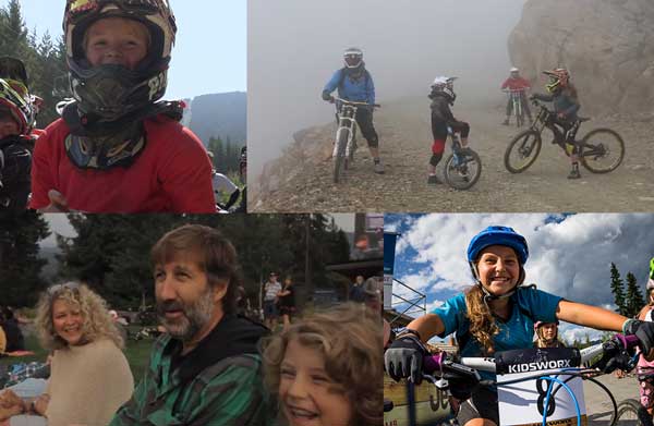 Jackson Goldstone and family at Whistler Mountain Bike Park - Whistler, BC, Canada.