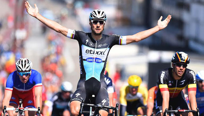 Boonen won the opening stage of the Tour of Belgium