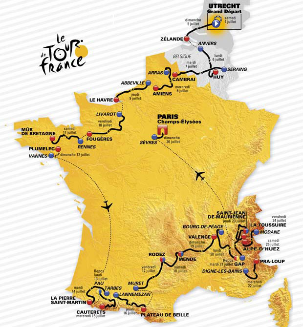 Route Map - Tour de France 2015