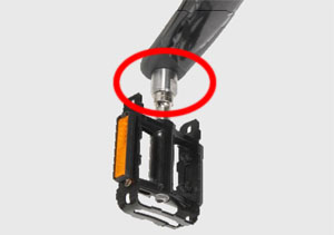 Example of installed Specialized Body Geometry Pedal Axle Extenders