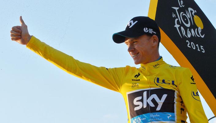 Chris Froome (Team Sky) wins the 2015 Tour de France