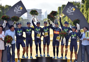 Movistar finishes 2nd and 3rd in GC and wins the Team competition
