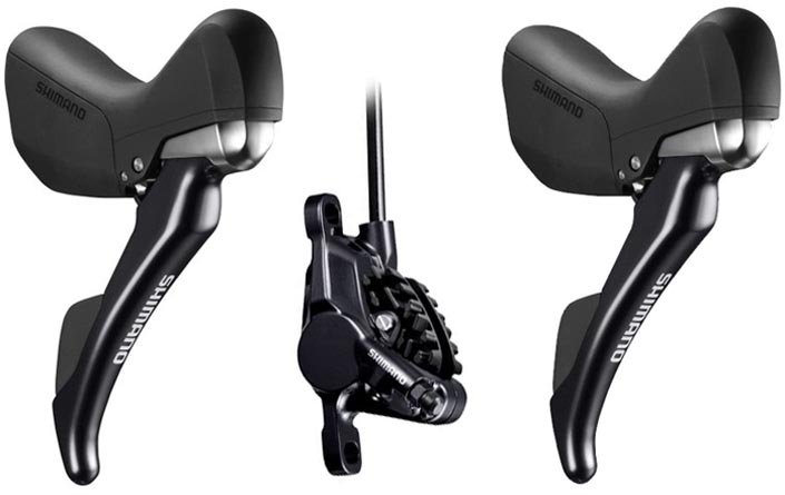 Shimano Dual control w/ hydraulic brakes