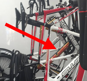 Gold SwiftCarbon in the Drapac trailer spotted at Australia Road National Championships