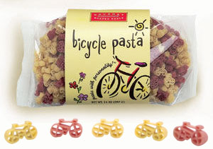 Bicycle shaped pasta
