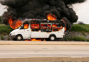 van fire