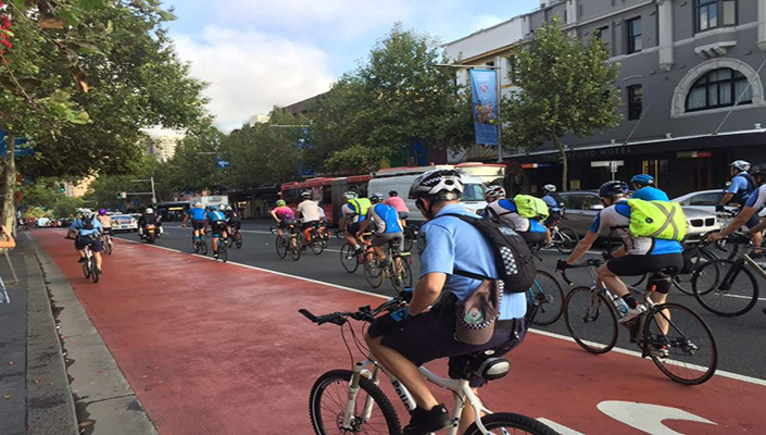 Protesters took to the streets of Sydney to dispute proposed bike laws