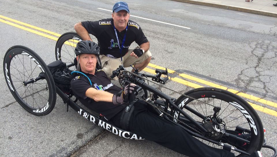 Handcycle athlete James DuBose and his autoshifting recumbent