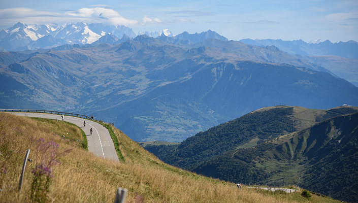 Mountain views while riding the Haute Route