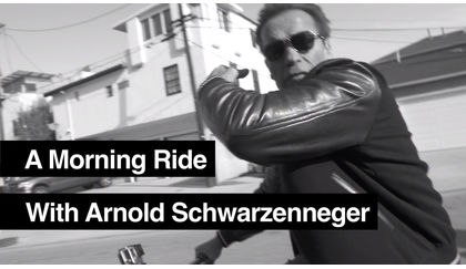 Video of the Day: A Morning Bike Ride with Arnold Schwarzenegger