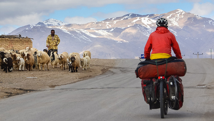 Cycling through beautiful Iran