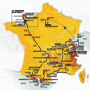 Tour de France 2016 Route Map