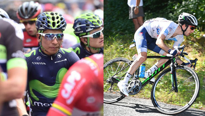 Nairo Quintana and Adam Yates in the Tour de France 2016