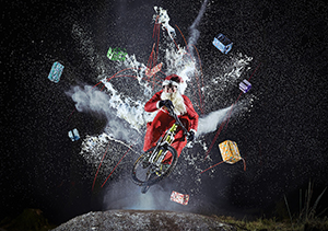 Christmas Santa Bike Shred