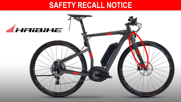 Haibike recalls several models due to fork issue